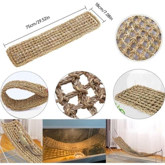 Bearded Dragon Tank Accessories Lizard Large Hammock Jungle Climber Vines - Picture 3 of 8